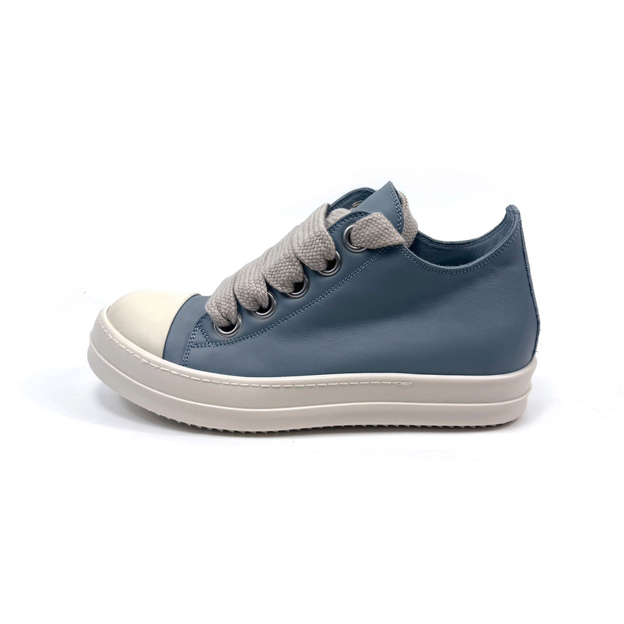 Rick Owens Jumbo-Laced Low-Top Sneakers - PerfectKickZ