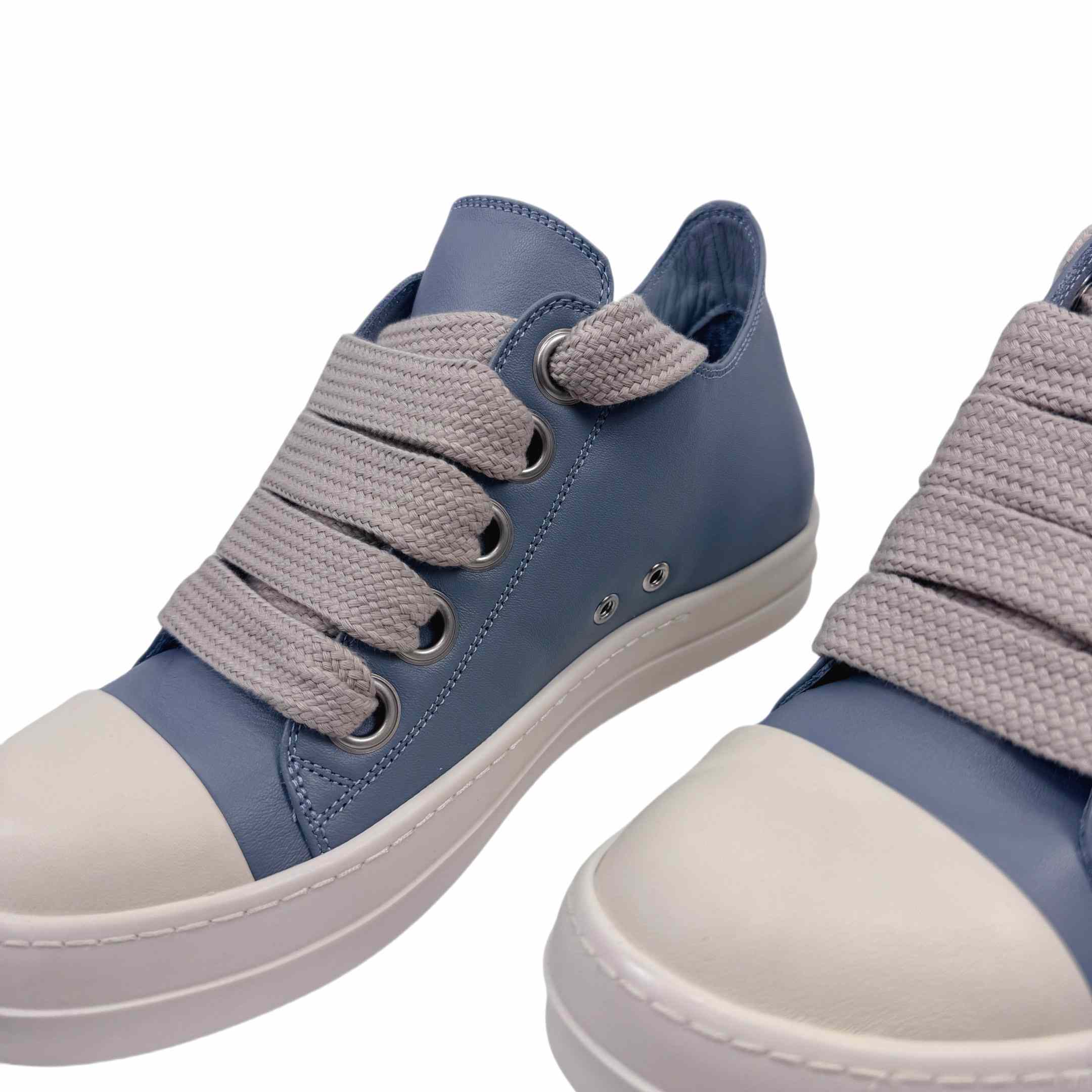 Rick Owens Jumbo-Laced Low-Top Sneakers - PerfectKickZ