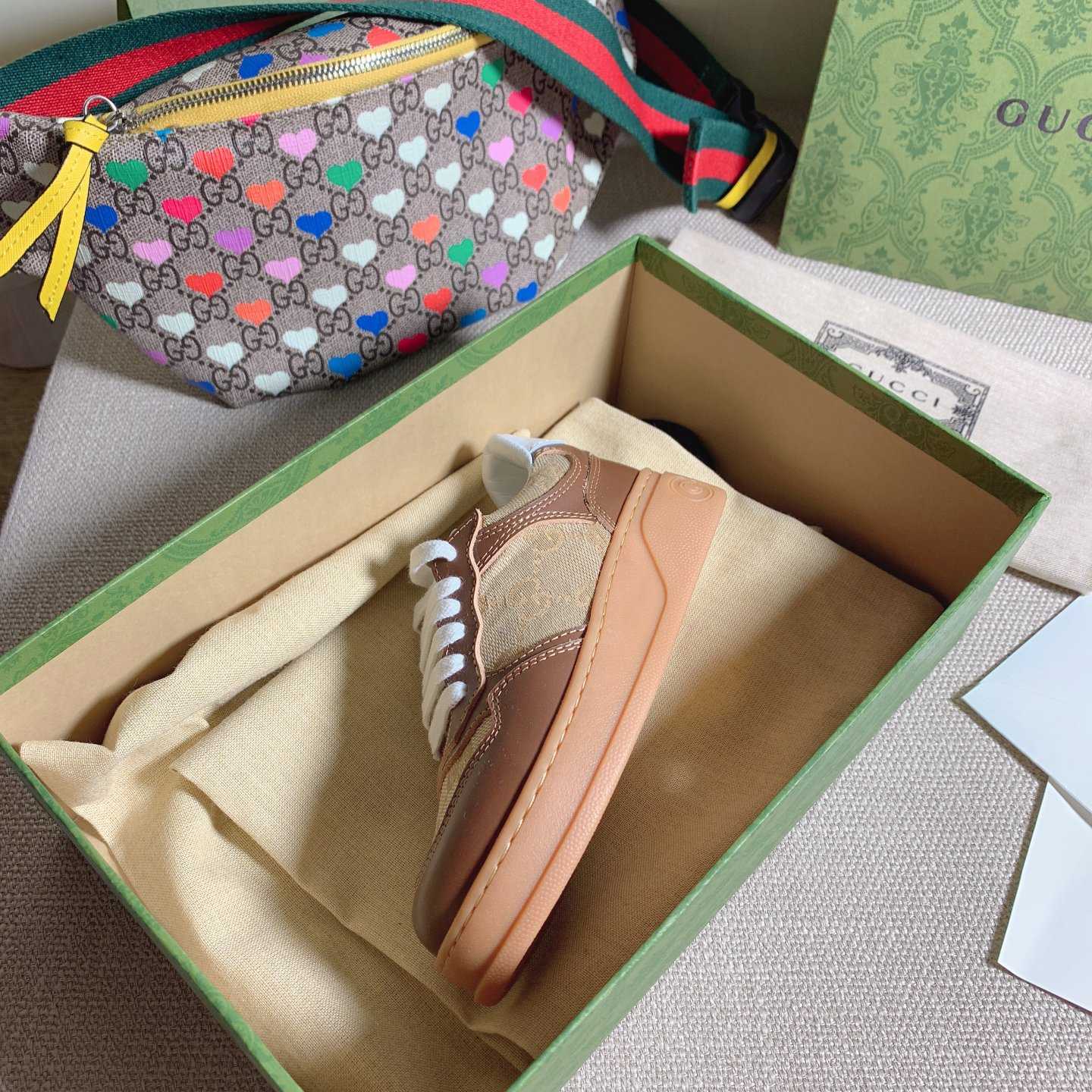 Gucci Toddler Leather Platform Sneaker - PerfectKickZ