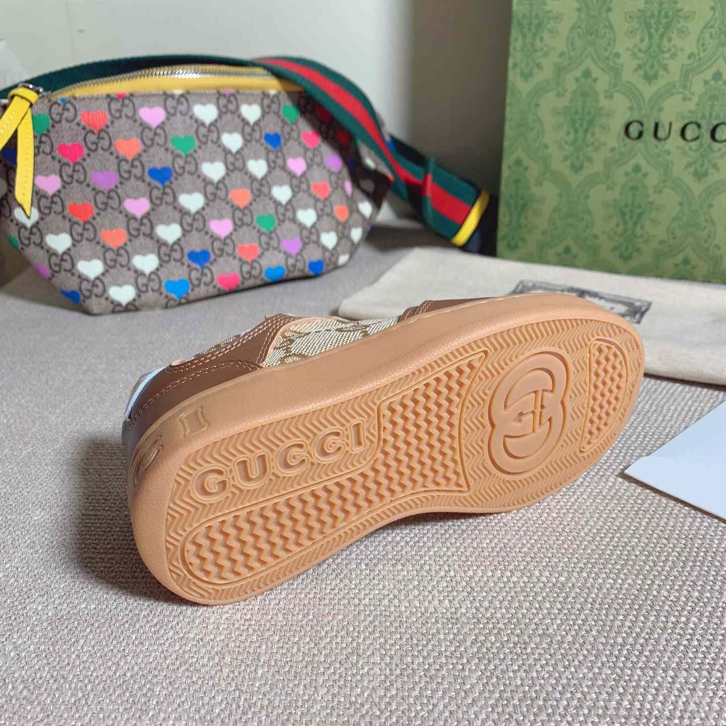 Gucci Toddler Leather Platform Sneaker - PerfectKickZ