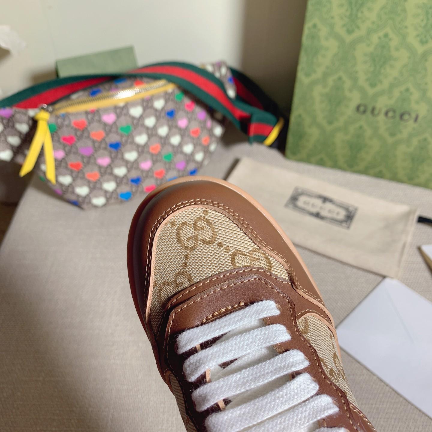 Gucci Toddler Leather Platform Sneaker - PerfectKickZ
