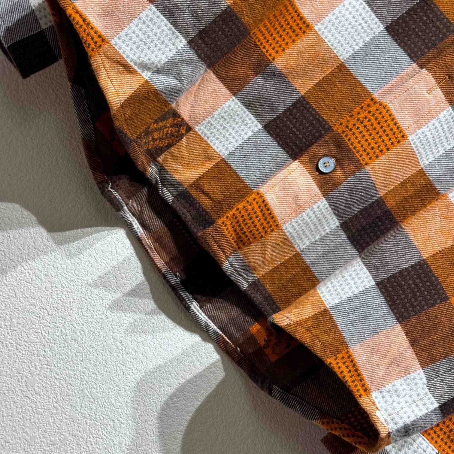 Louis Vuitton Button-Down Long-Sleeved Flannel Shirt  1AFXSJ - PerfectKickZ