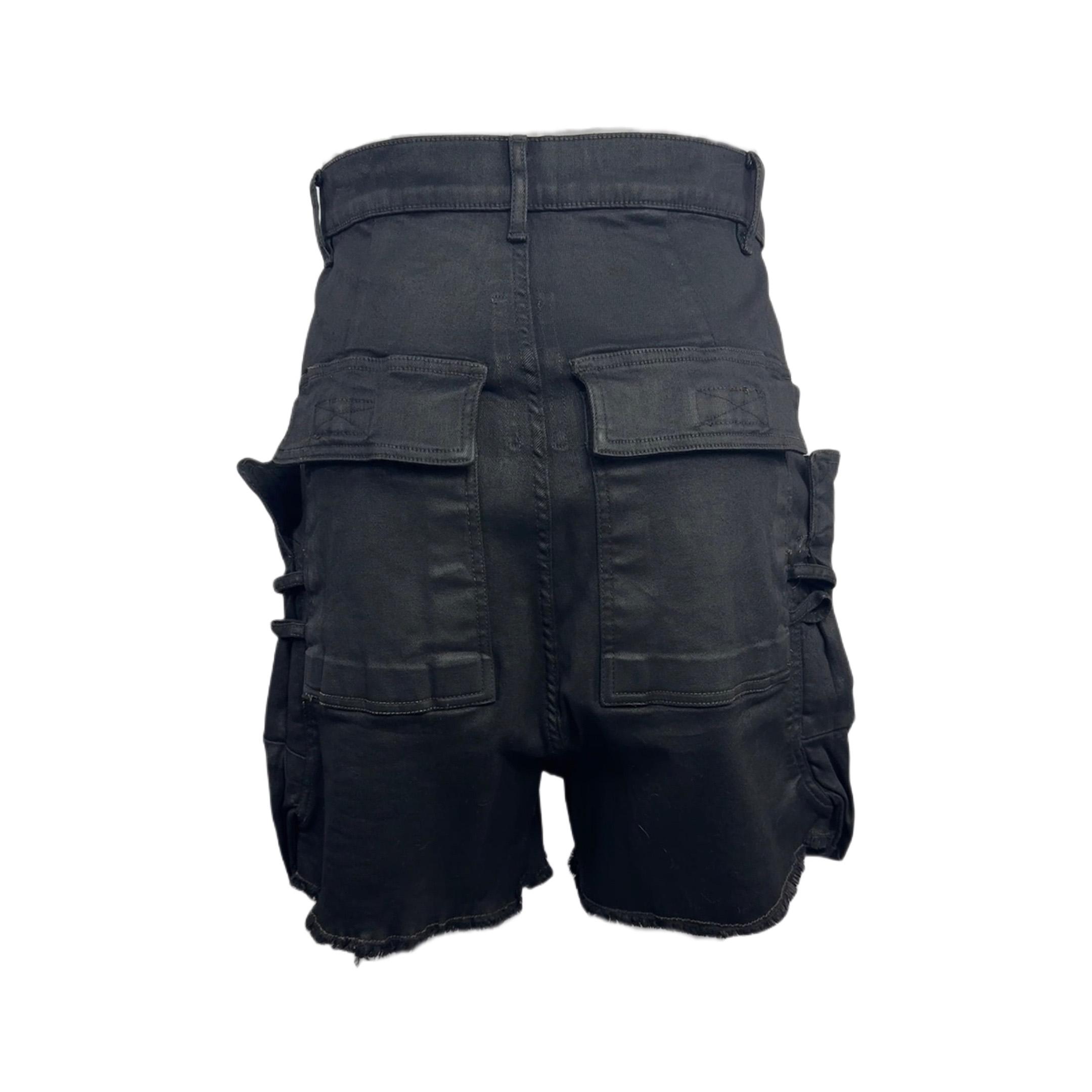 Rick Owens 'stefan' Denim Cargo Shorts - PerfectKickZ