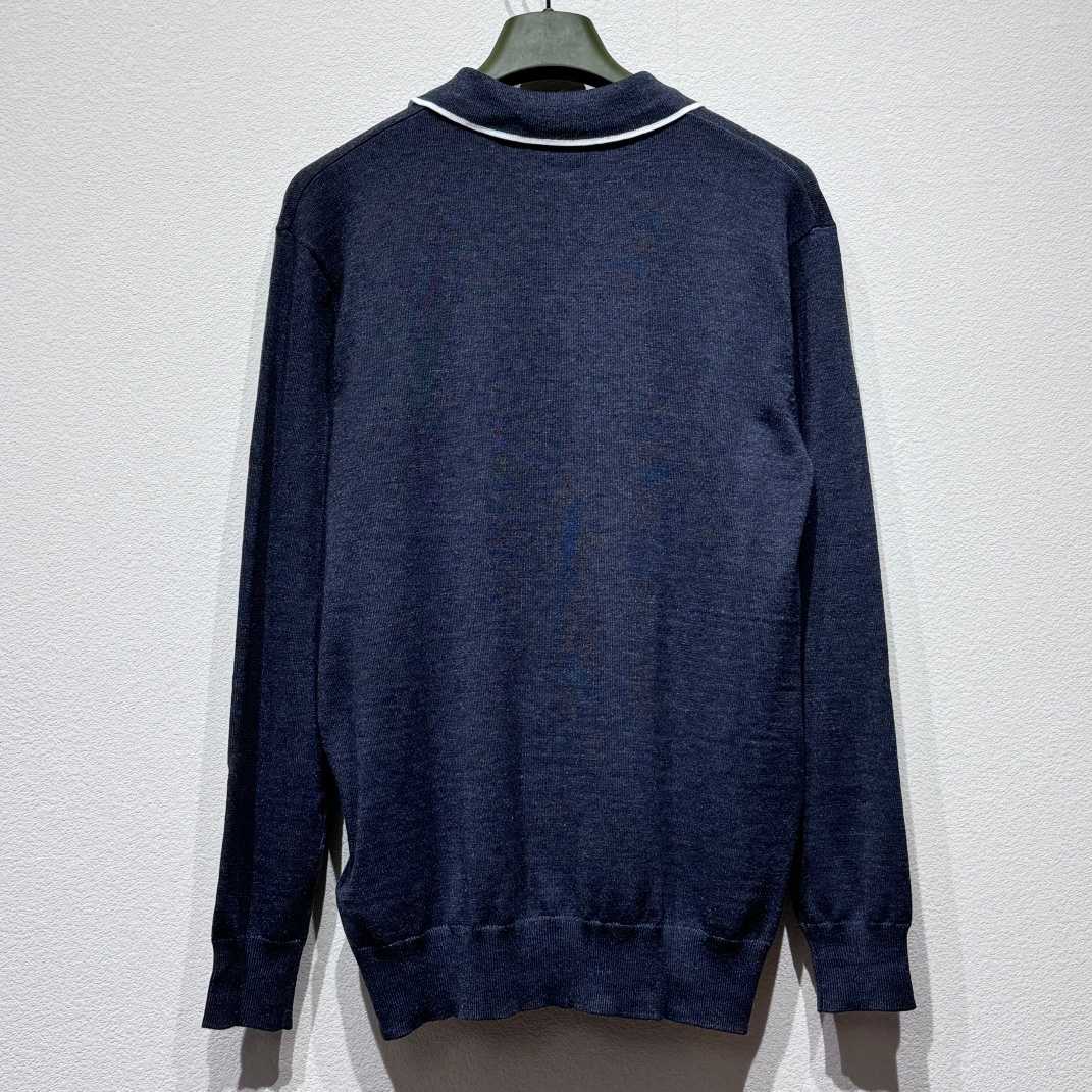 Gucci Knit Wool Long Sleeve Polo Top - PerfectKickZ