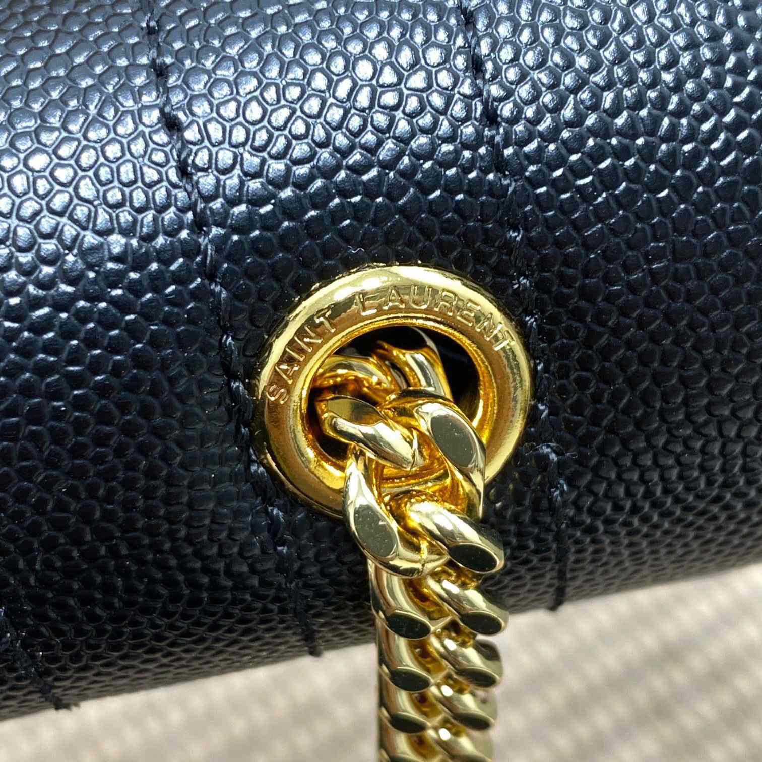 Saint Laurent Envelope Small In Quilted Grain De Poudre Embossed Leather - PerfectKickZ