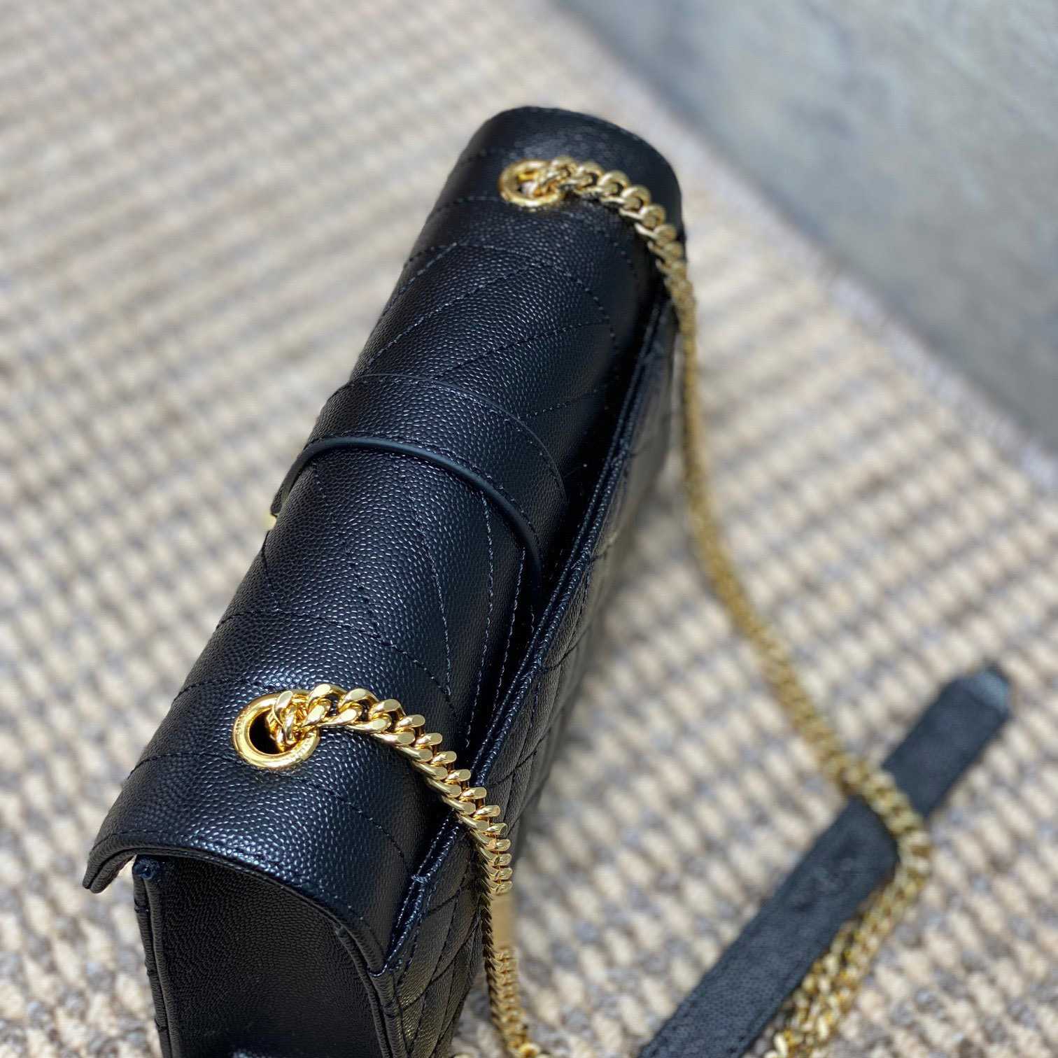 Saint Laurent Envelope Small In Quilted Grain De Poudre Embossed Leather - PerfectKickZ