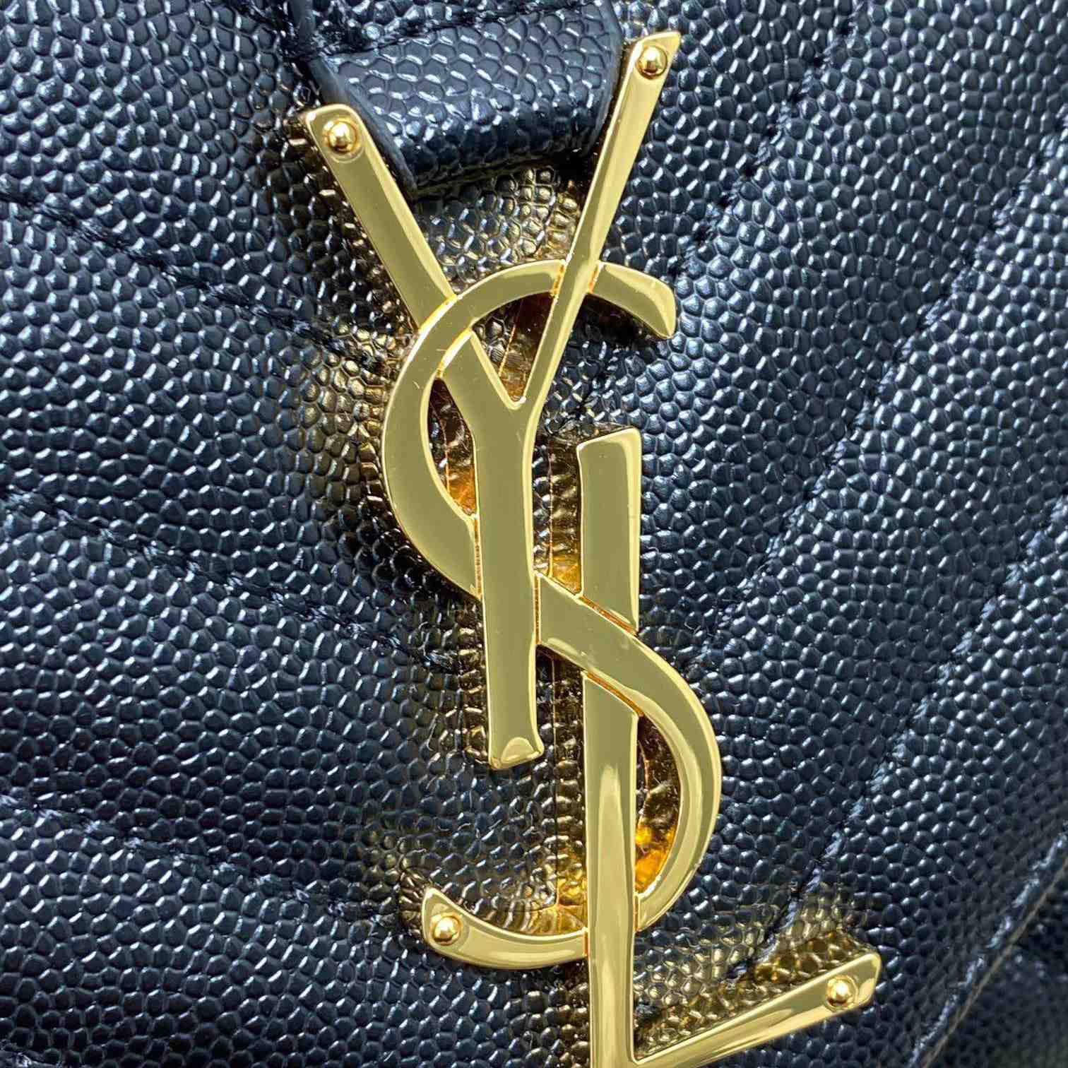Saint Laurent Envelope Small In Quilted Grain De Poudre Embossed Leather - 