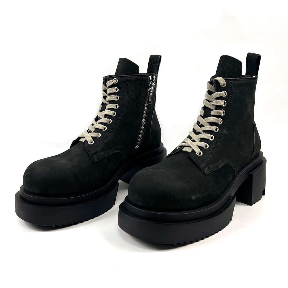 Rick Owens Low Army Bogun 80mm leather boots - PerfectKickZ
