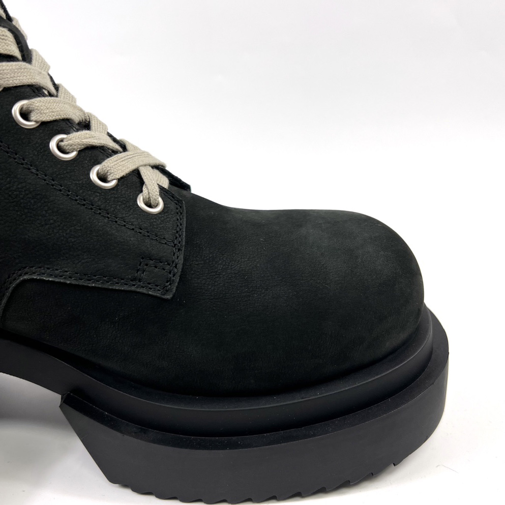 Rick Owens Low Army Bogun 80mm leather boots - PerfectKickZ