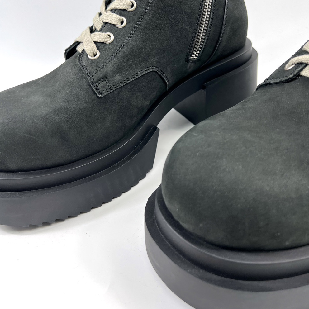 Rick Owens Low Army Bogun 80mm leather boots - PerfectKickZ