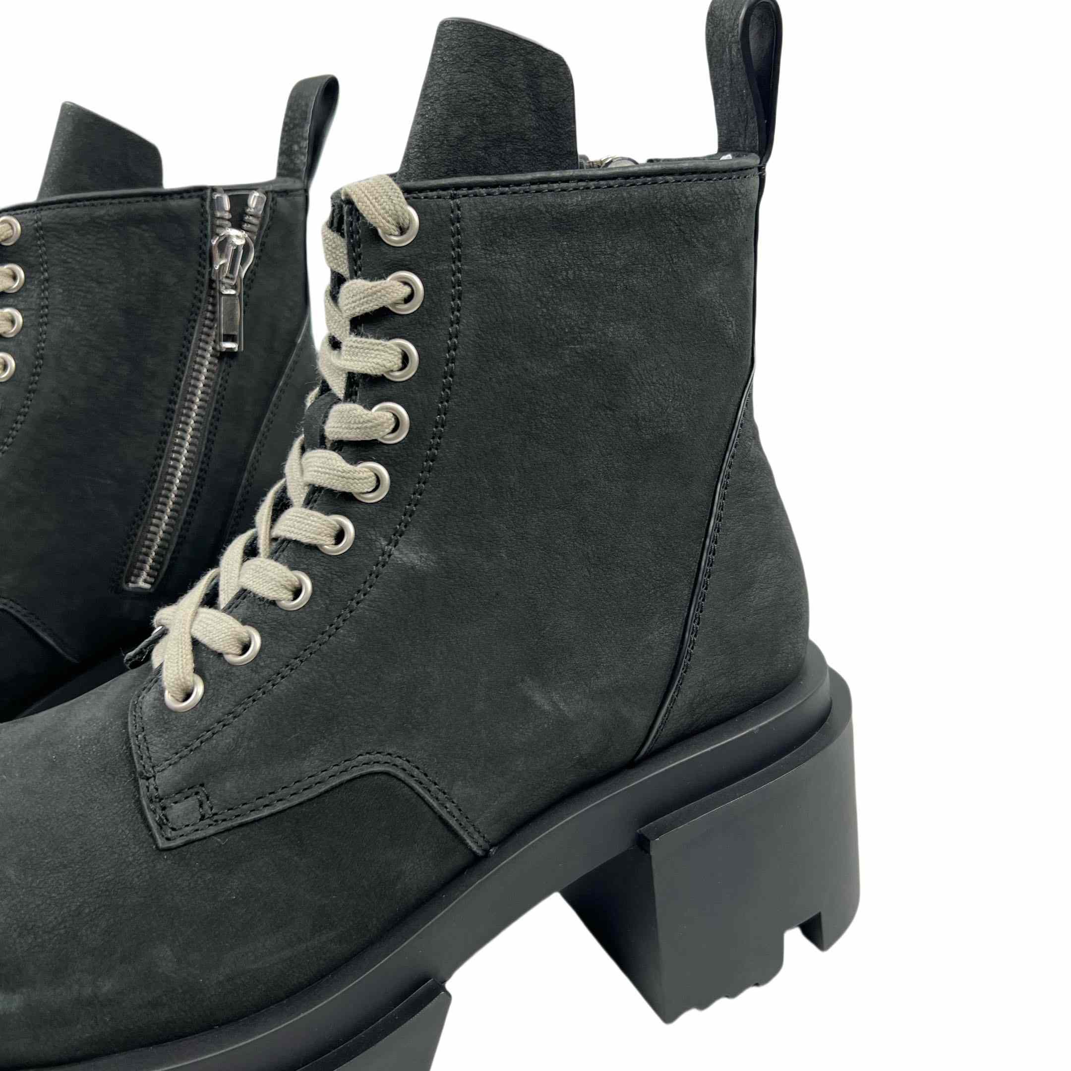 Rick Owens Low Army Bogun 80mm leather boots - PerfectKickZ