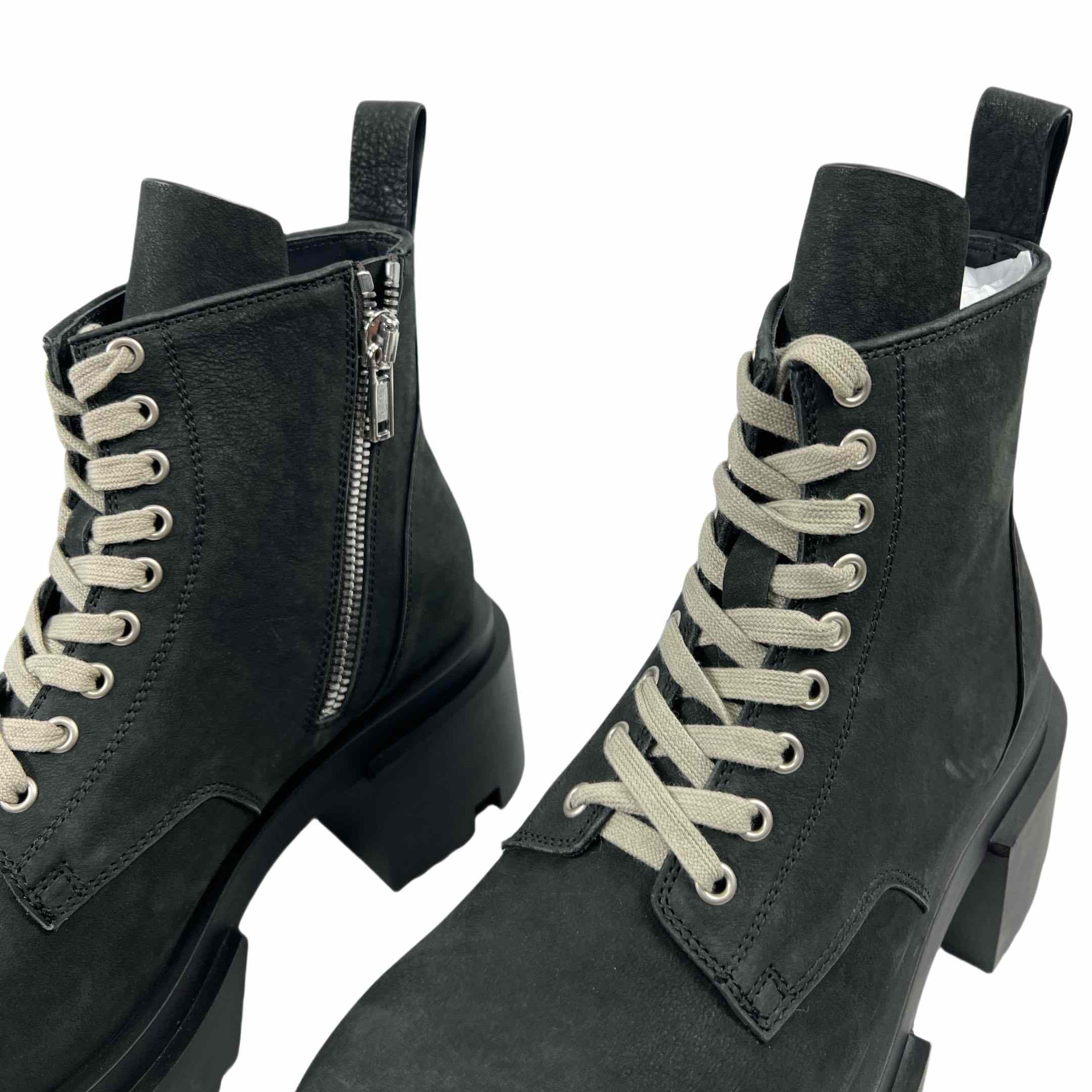 Rick Owens Low Army Bogun 80mm leather boots - PerfectKickZ