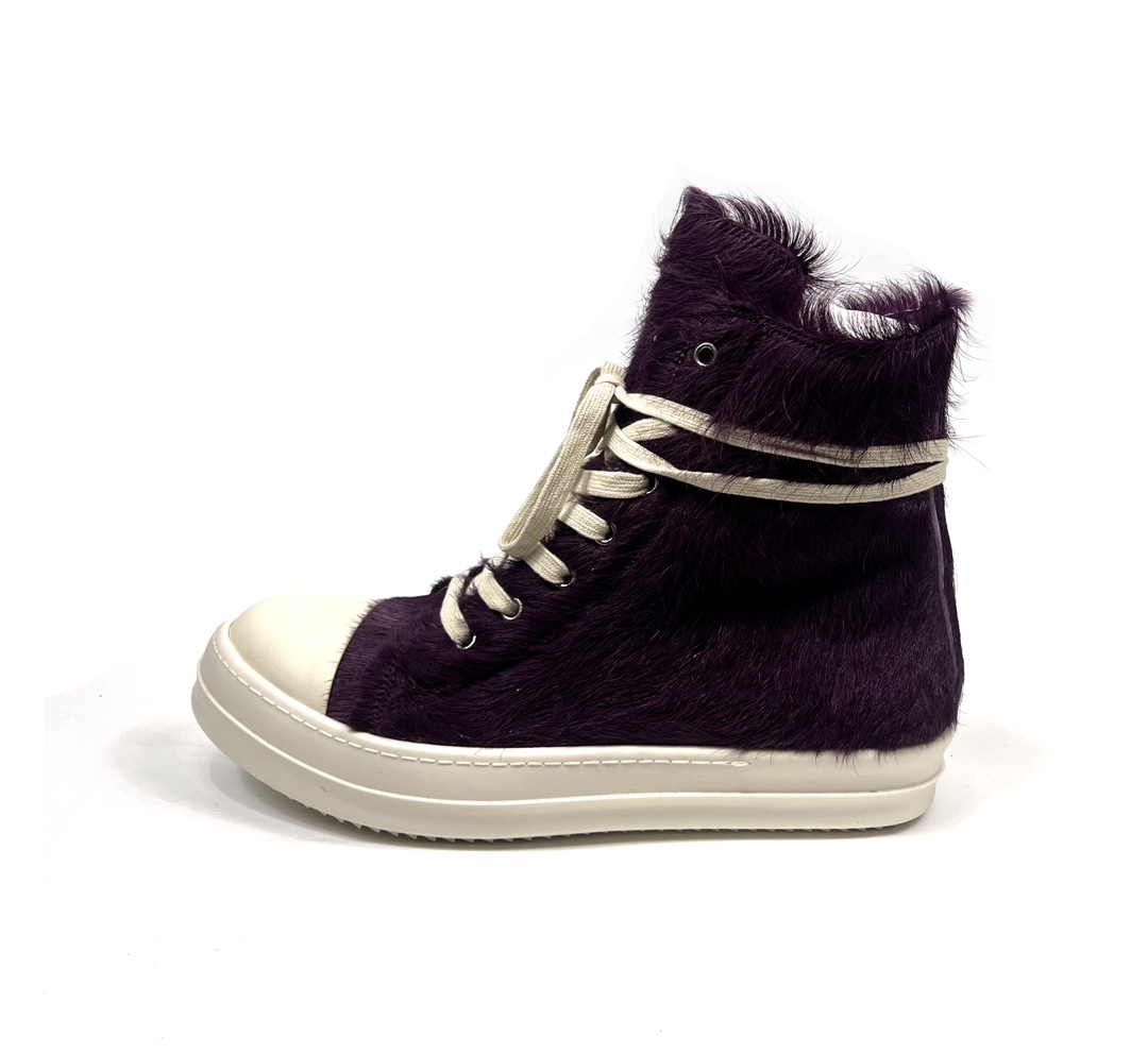 Rick Owens Purple Fur Sneakers - PerfectKickZ