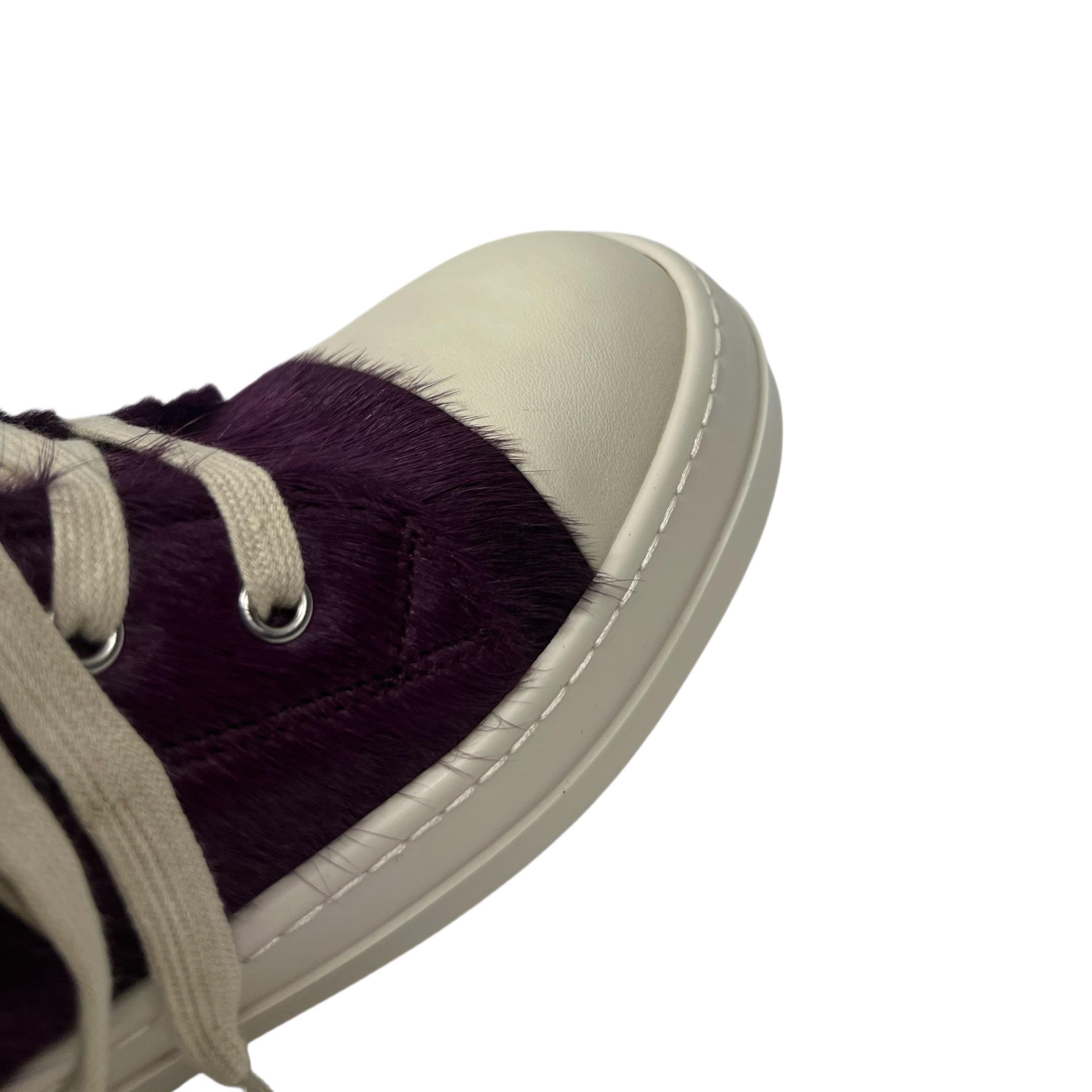 Rick Owens Purple Fur Sneakers - PerfectKickZ