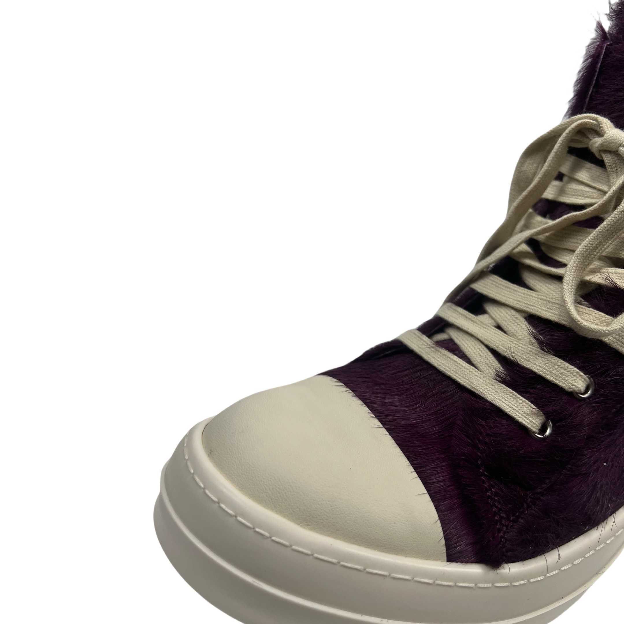 Rick Owens Purple Fur Sneakers - PerfectKickZ