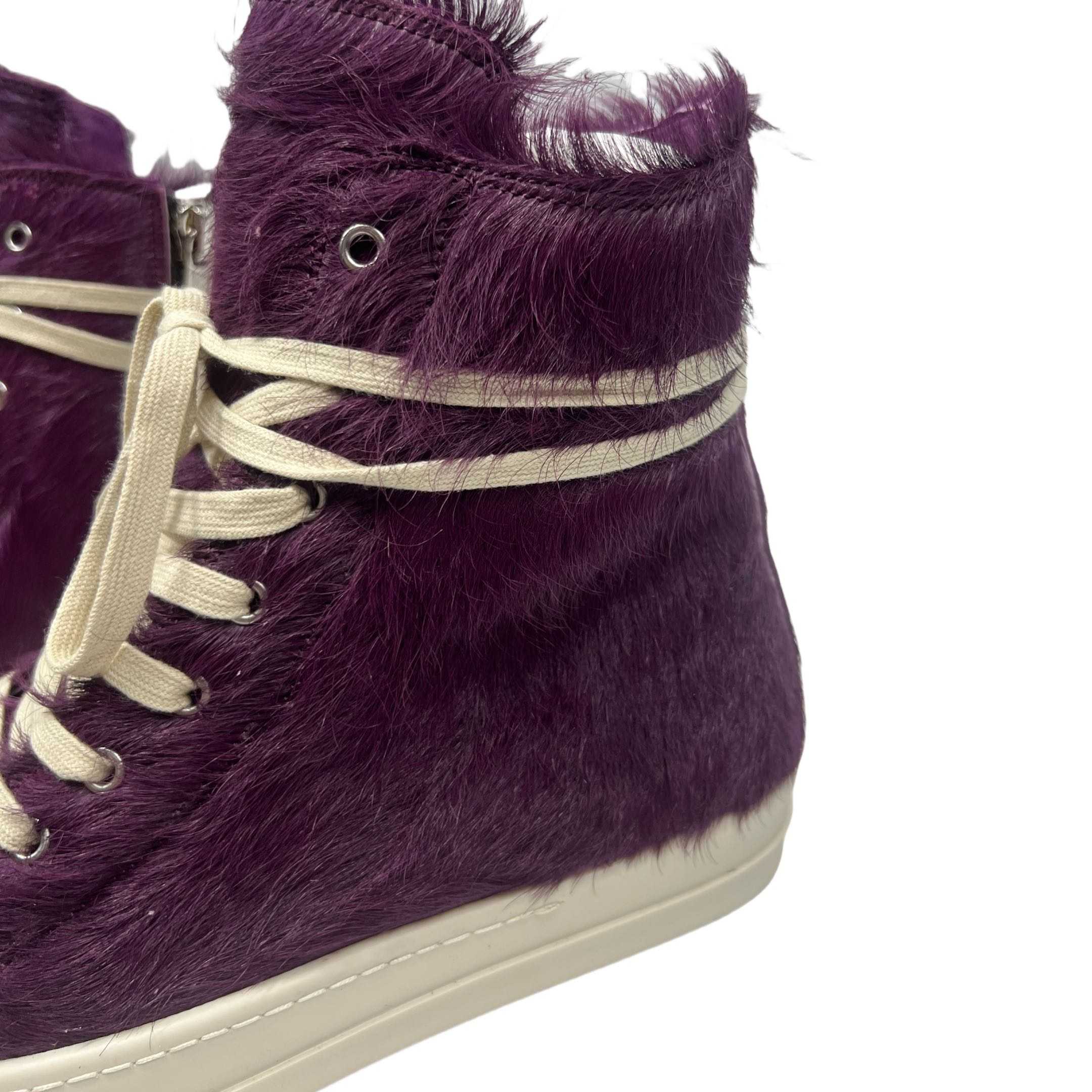 Rick Owens Purple Fur Sneakers - PerfectKickZ