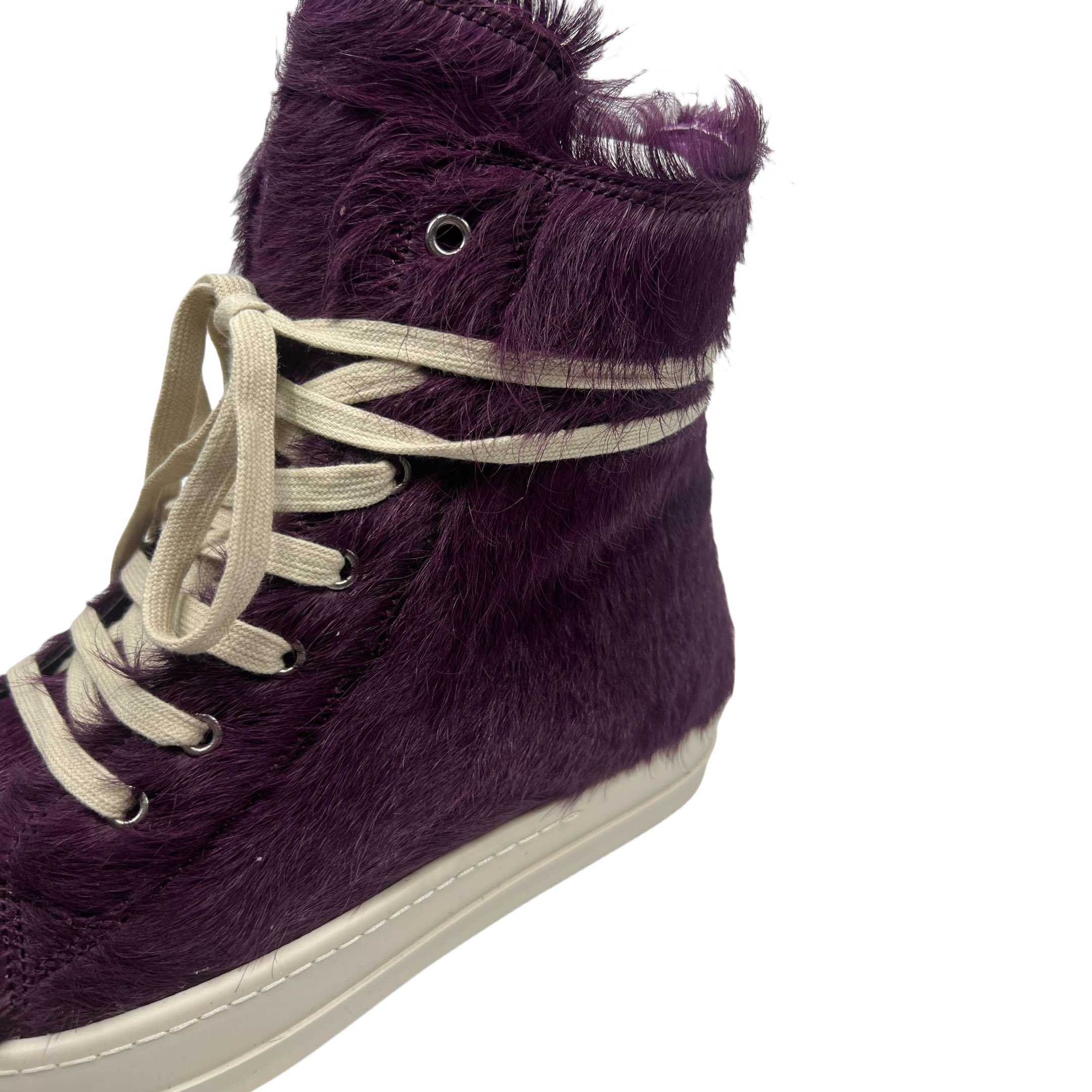 Rick Owens Purple Fur Sneakers - PerfectKickZ
