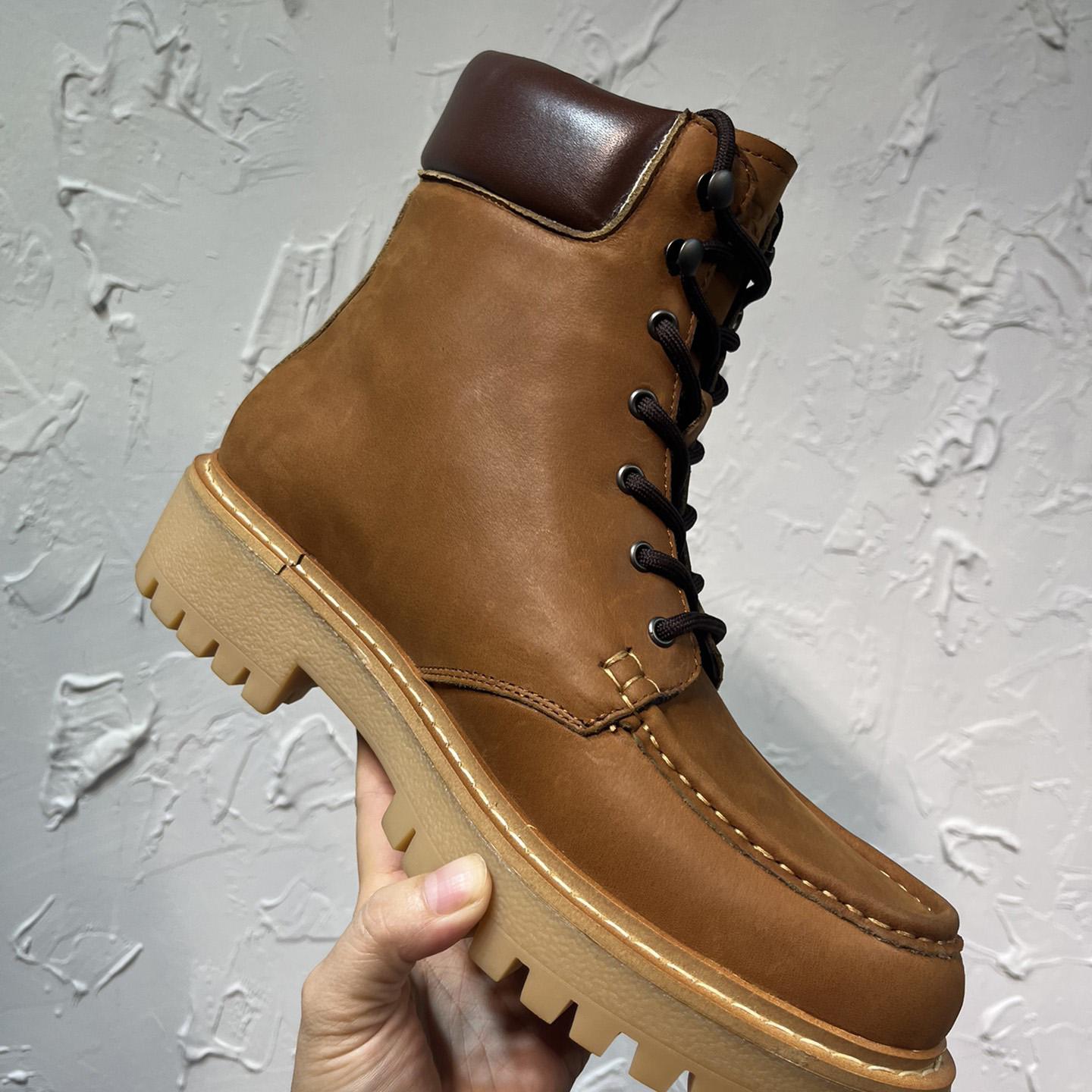 Prada Lug-sole Leather Boots - PerfectKickZ