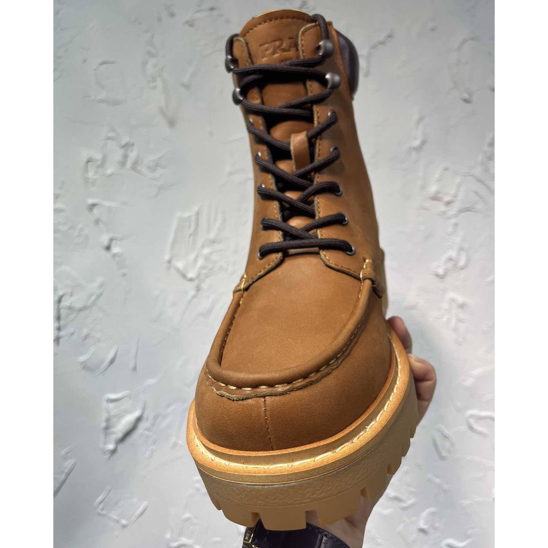 Prada Lug-sole Leather Boots - PerfectKickZ