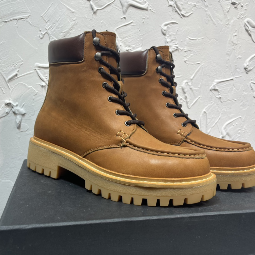 Prada Lug-sole Leather Boots - PerfectKickZ
