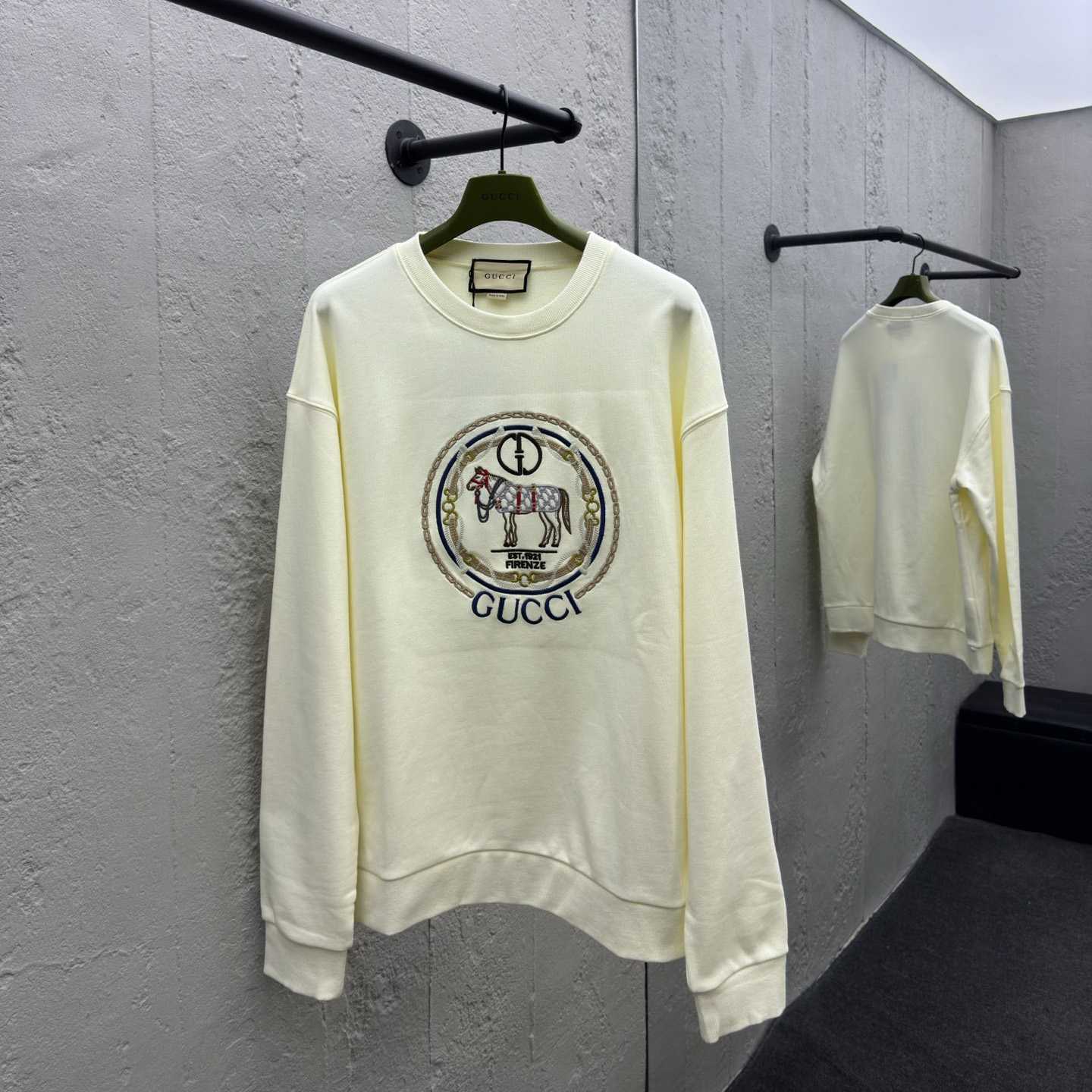 Gucci Cotton Jersey Sweatshirt With Embroidery - PerfectKickZ
