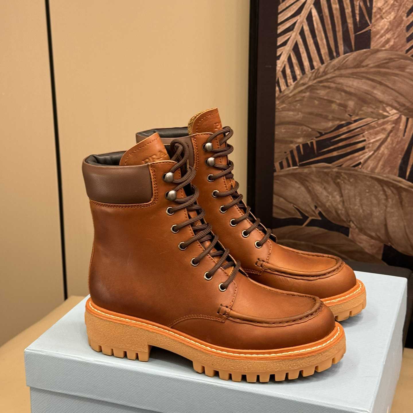 Prada Lug-sole Leather Boots - PerfectKickZ