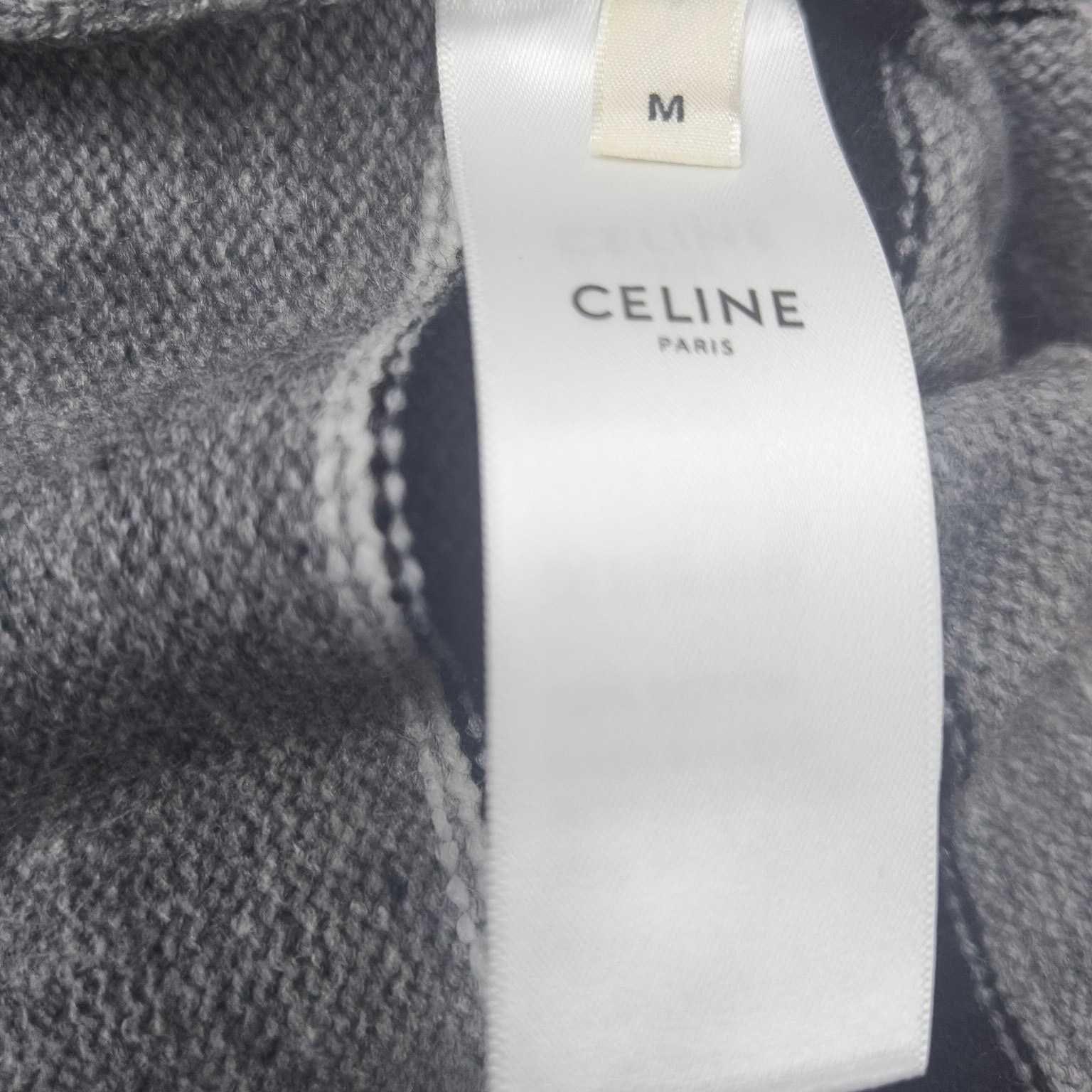 Celine Striped Triomphe Crew Neck Sweater In Wool - PerfectKickZ