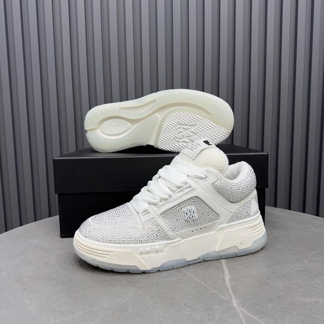 Amiri Crystal MA-1 Leather Sneakers - PerfectKickZ