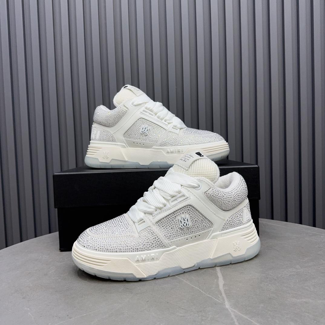 Amiri Crystal MA-1 Leather Sneakers - PerfectKickZ