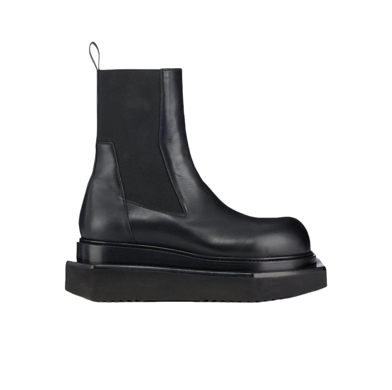 Rick Owens Black Beatle Turbo Cyclops Leather Boots - PerfectKickZ