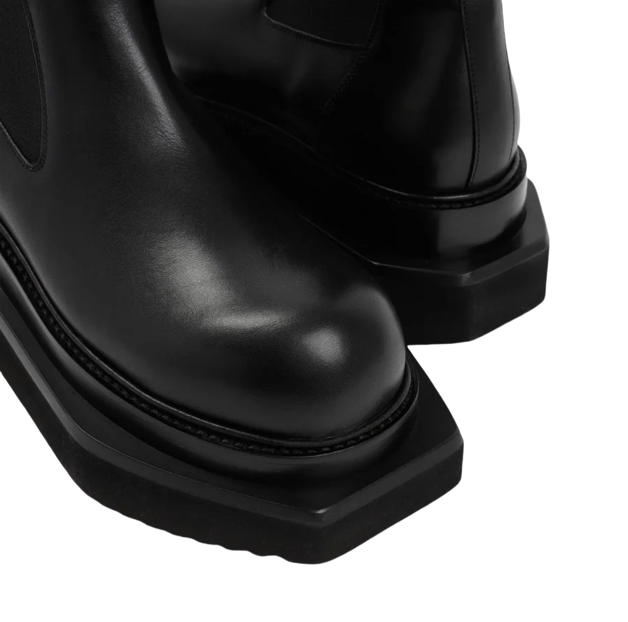 Rick Owens Black Beatle Turbo Cyclops Leather Boots - PerfectKickZ