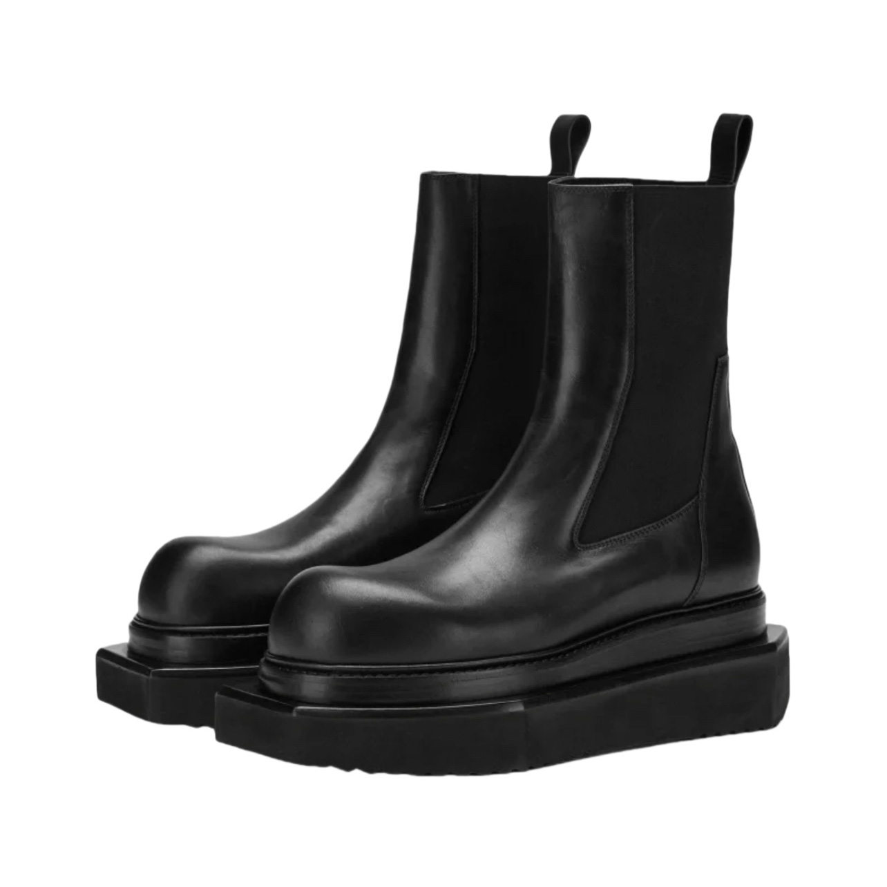 Rick Owens Black Beatle Turbo Cyclops Leather Boots - PerfectKickZ