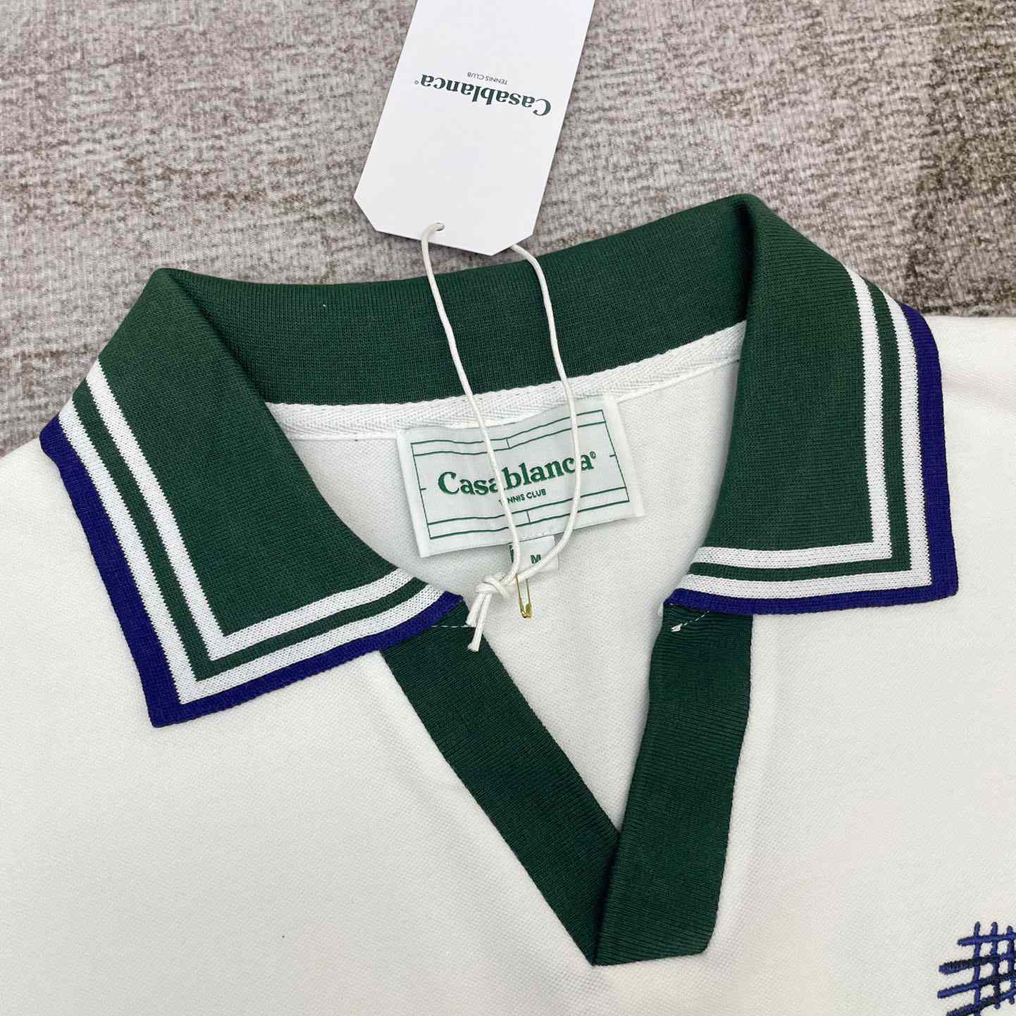 Casablanca Croquis De Tennis Piqué Polo Shirt   c884 - PerfectKickZ