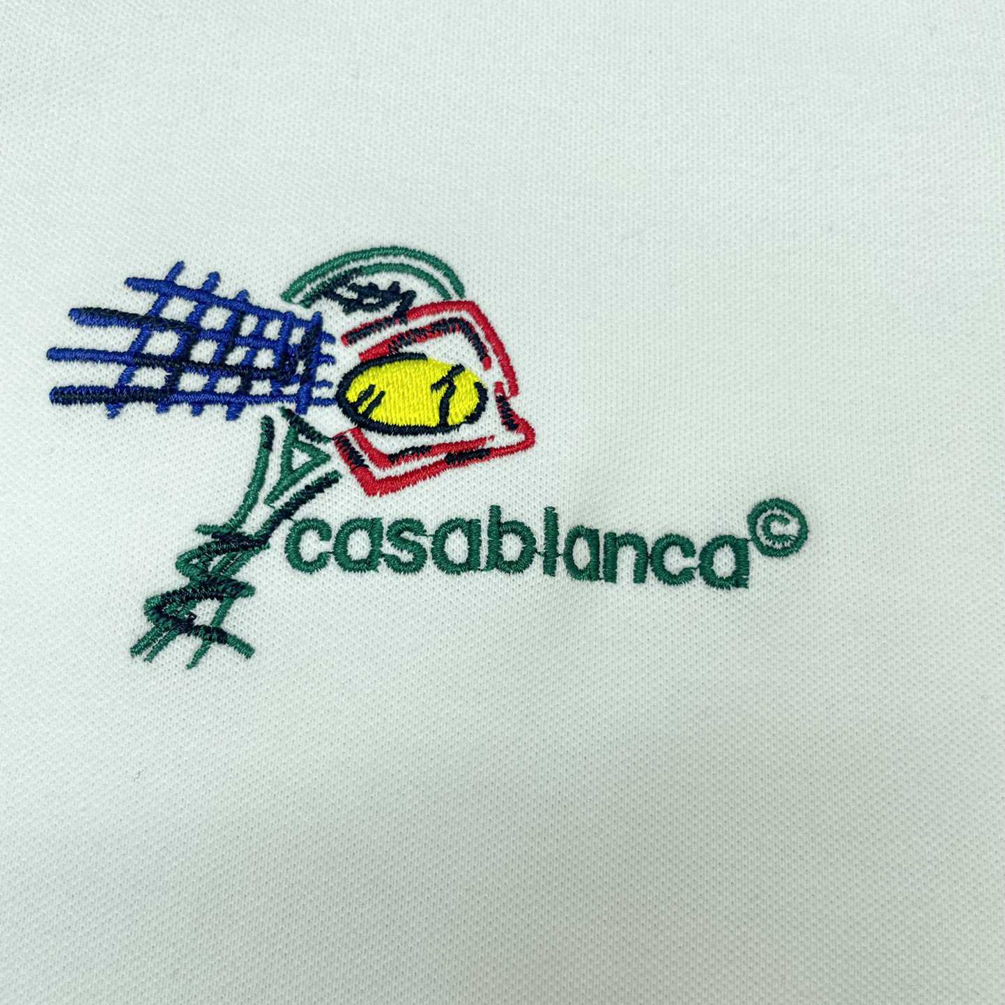 Casablanca Croquis De Tennis Piqué Polo Shirt   c884 - PerfectKickZ