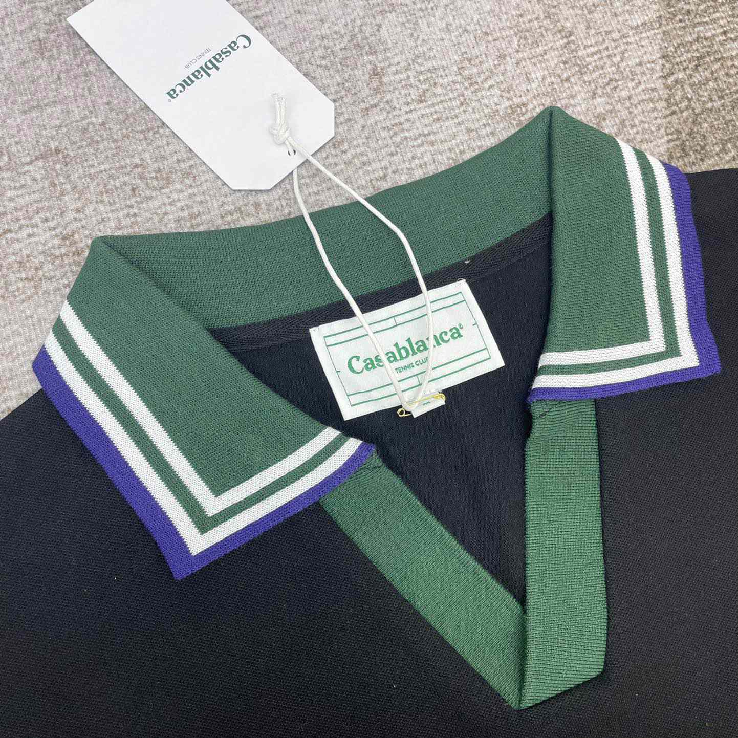 Casablanca Croquis De Tennis Piqué Polo Shirt   c885 - PerfectKickZ
