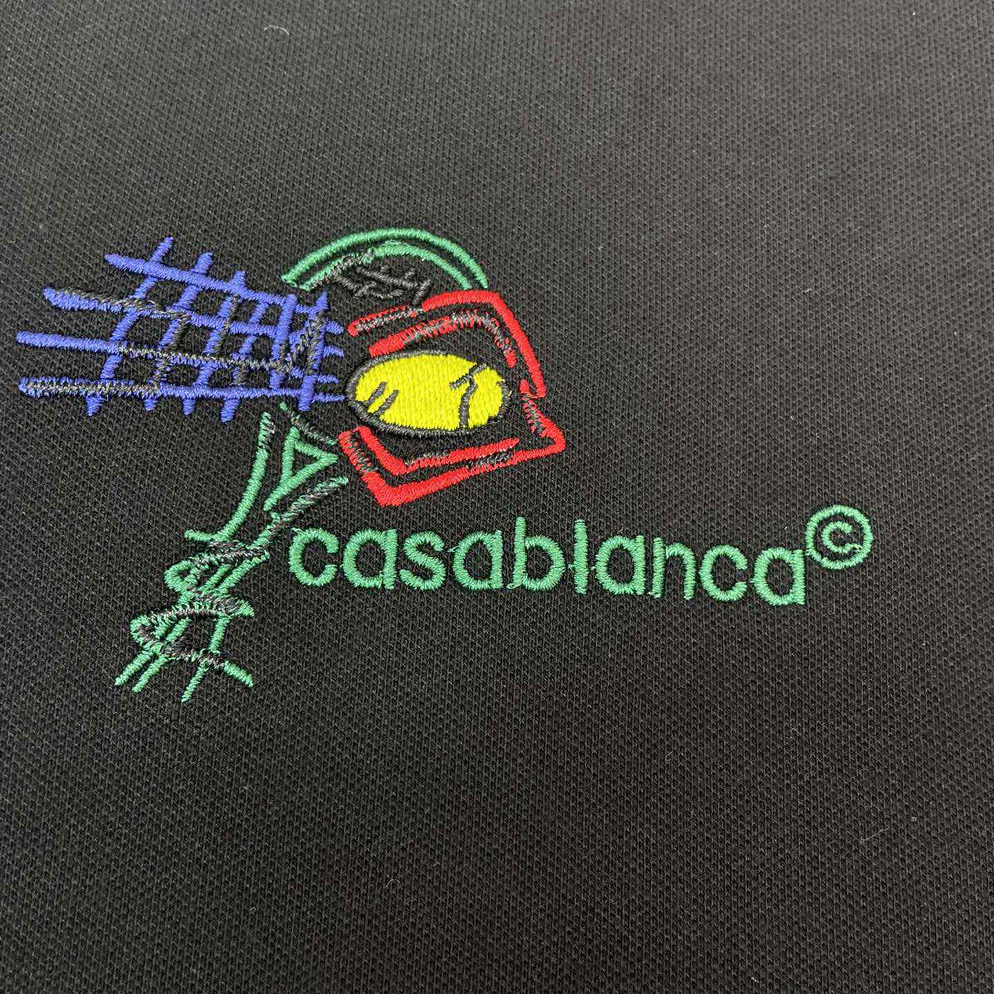 Casablanca Croquis De Tennis Piqué Polo Shirt   c885 - PerfectKickZ
