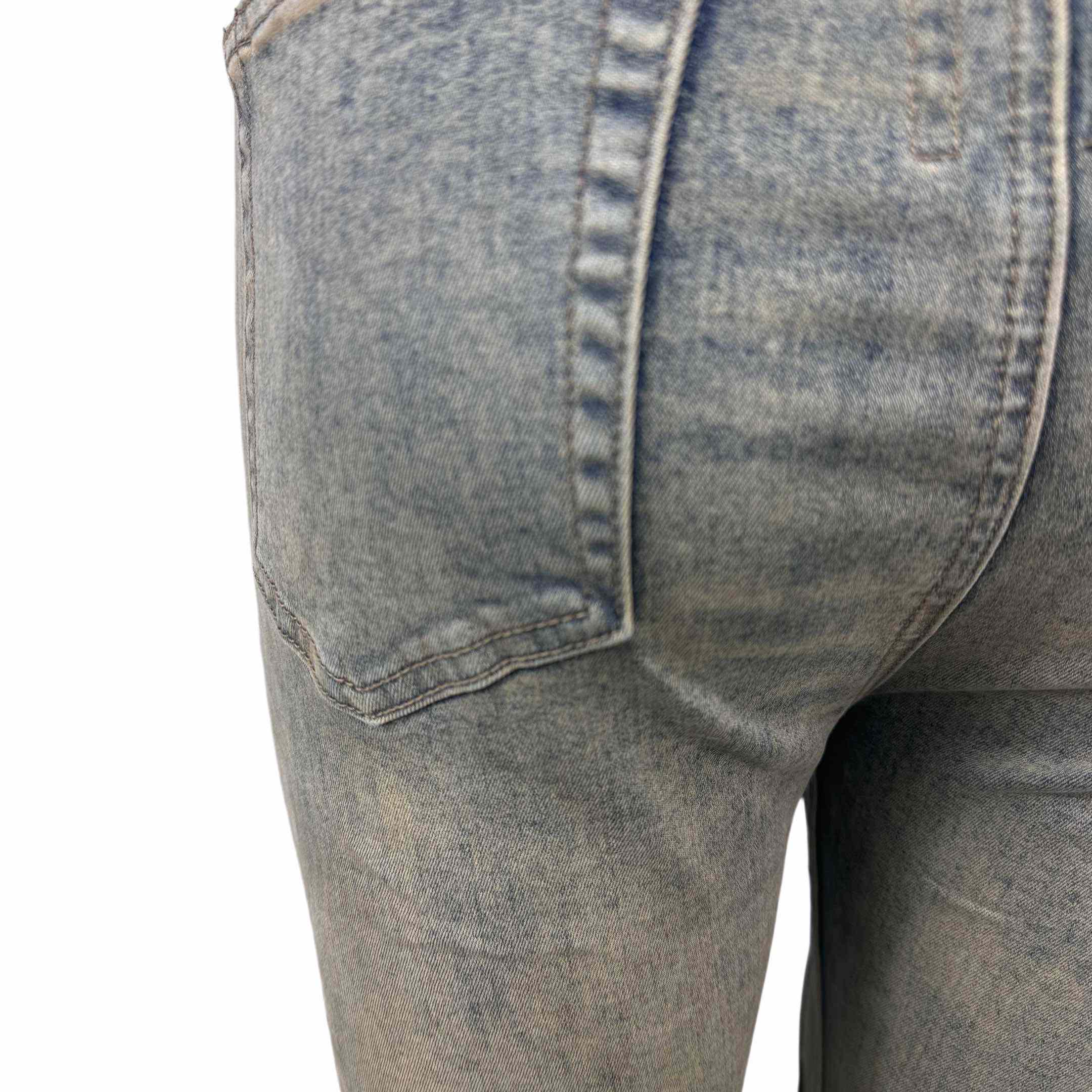 Rick Owens DRKSHDW Gray Porterville Bias Bootcut Jeans - PerfectKickZ