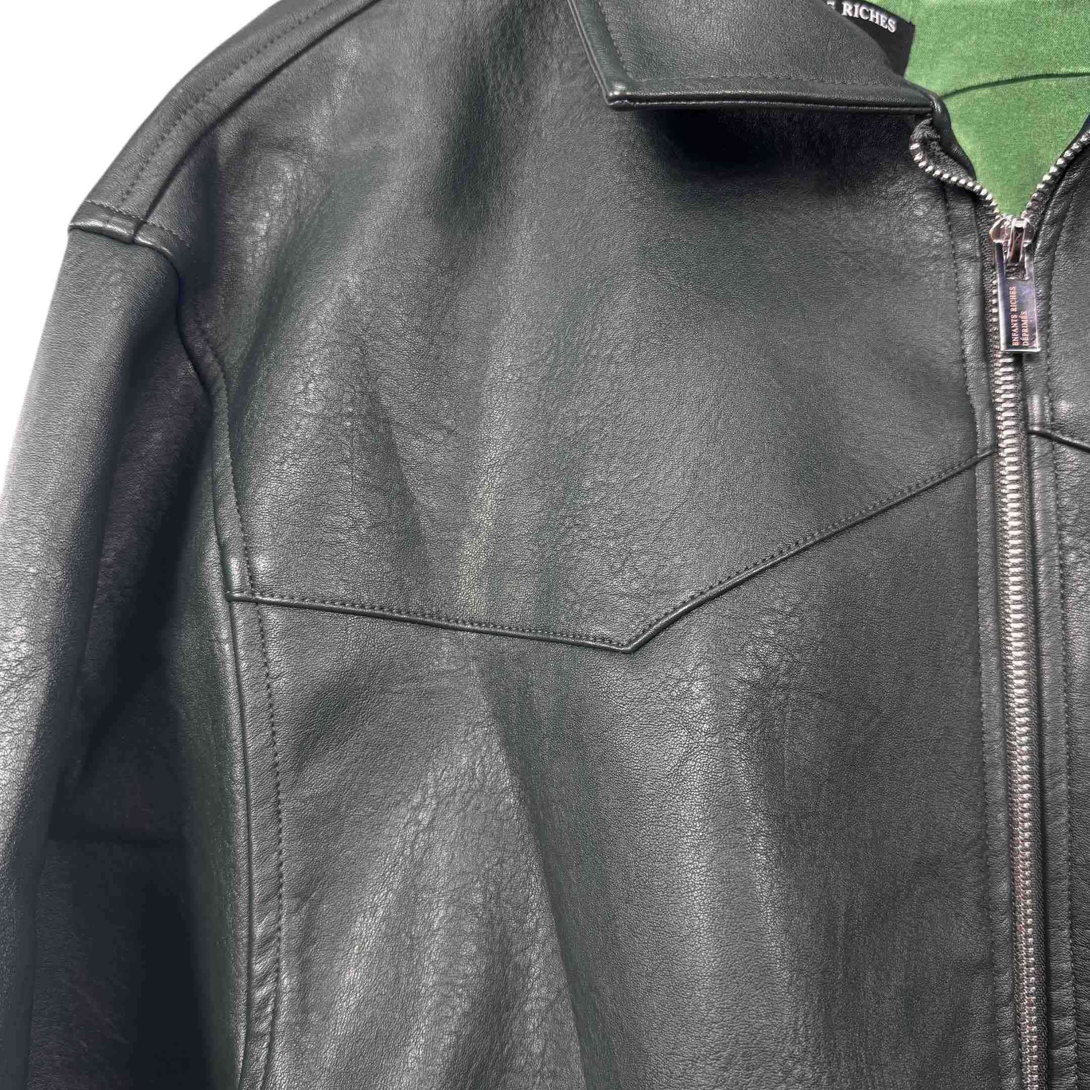Enfants Riches Deprimes Green Western Leather Jacket - PerfectKickZ