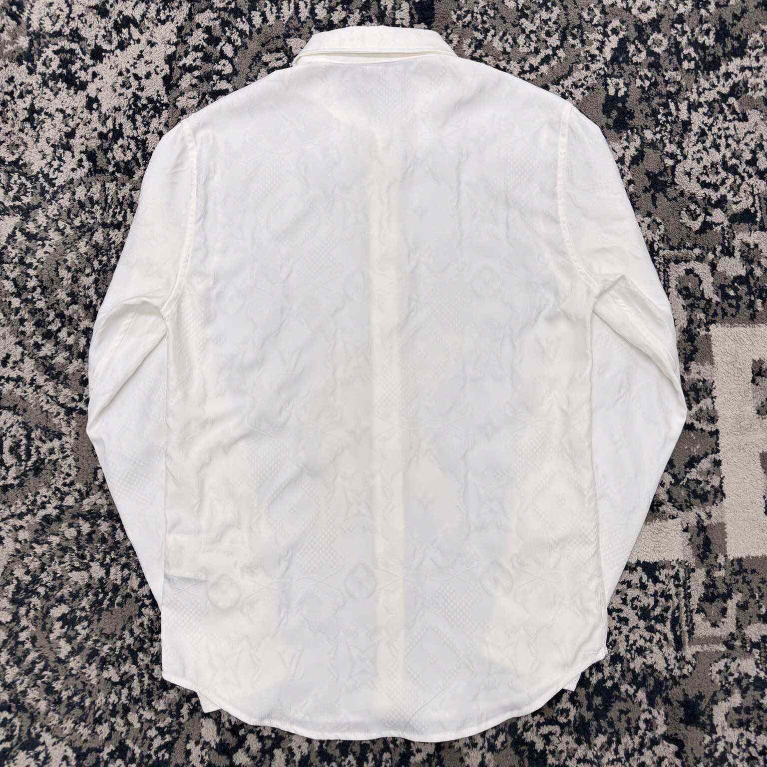 Louis Vuitton Long-Sleeved Jacquard Silk Shirt - PerfectKickZ