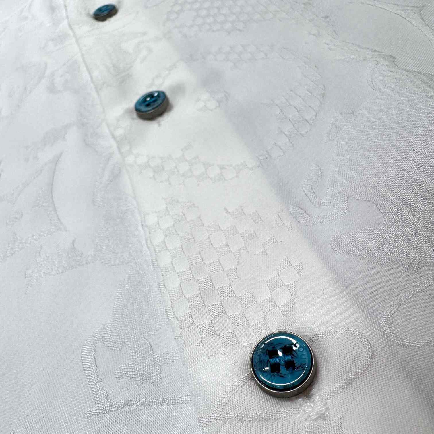 Louis Vuitton Long-Sleeved Jacquard Silk Shirt - PerfectKickZ