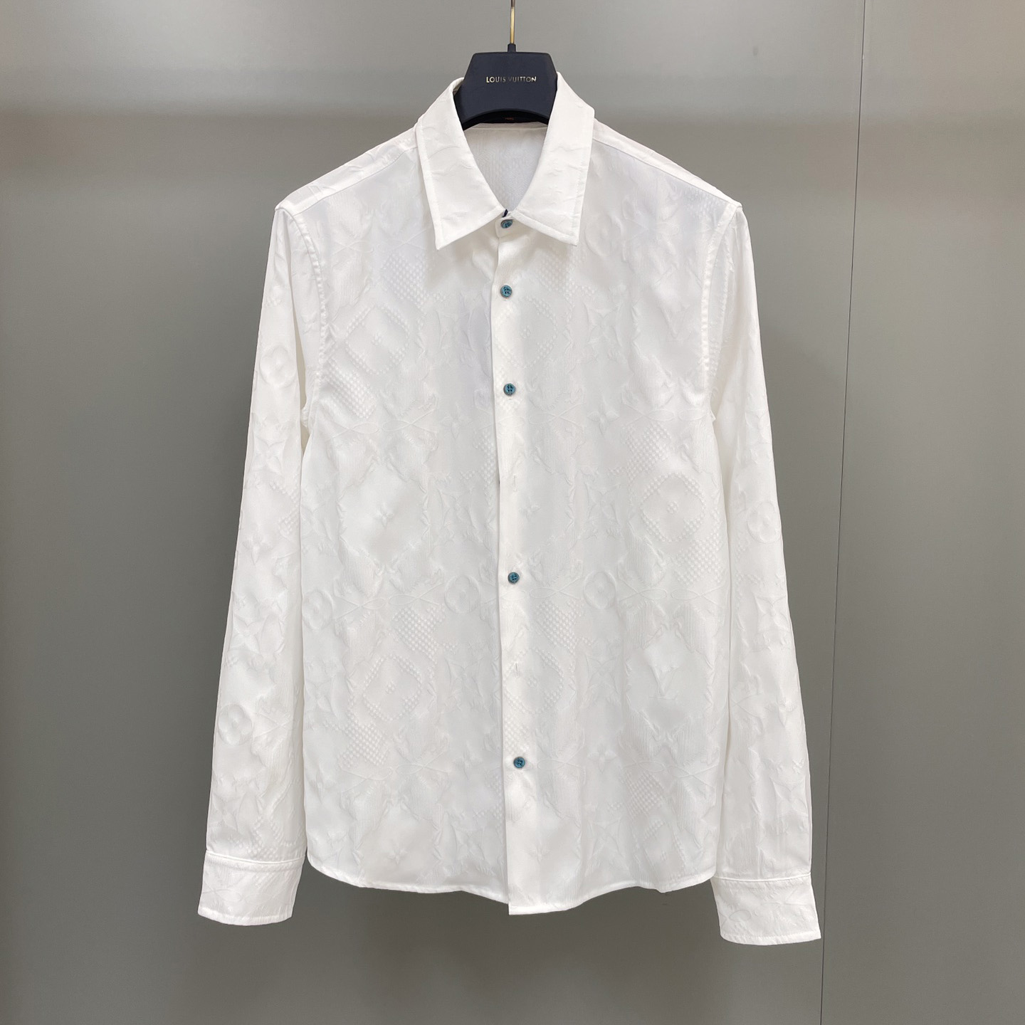 Louis Vuitton Long-Sleeved Jacquard Silk Shirt - PerfectKickZ