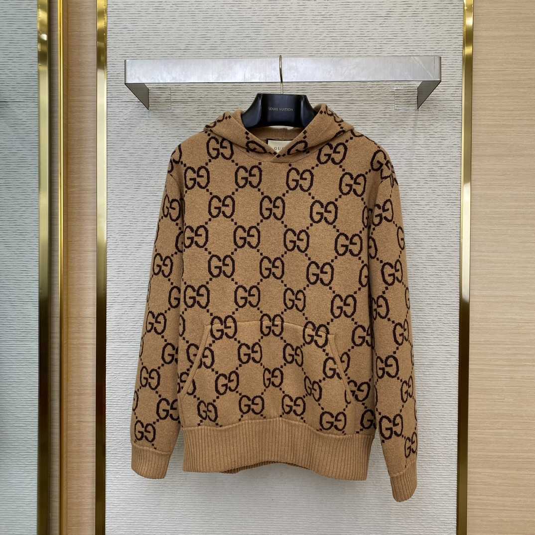 Gucci GG Wool Hooded Sweatshirt - PerfectKickZ