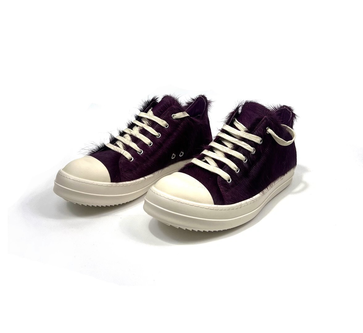 Rick Owens Luxor Low 'Amethyst Pony' Sneakers - PerfectKickZ