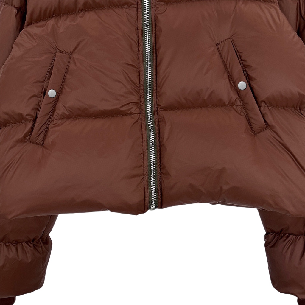 Rick Owens Brown Porterville Turtle Down Jacket - PerfectKickZ