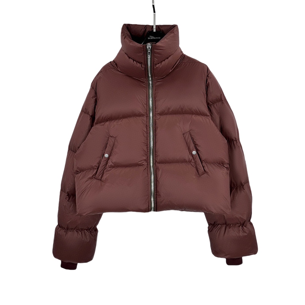 Rick Owens Brown Porterville Turtle Down Jacket - PerfectKickZ