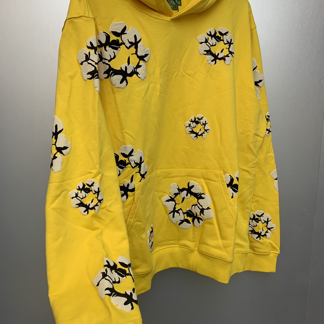 Denim Tears Cactus Tears Wreath Hoodie Yellow - PerfectKickZ