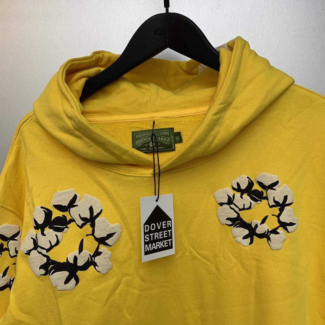 Denim Tears Cactus Tears Wreath Hoodie Yellow - PerfectKickZ