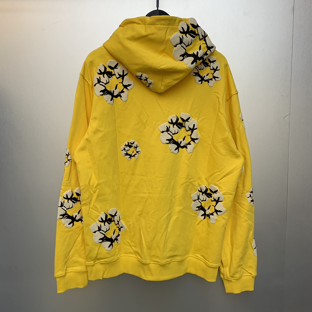 Denim Tears Cactus Tears Wreath Hoodie Yellow - PerfectKickZ