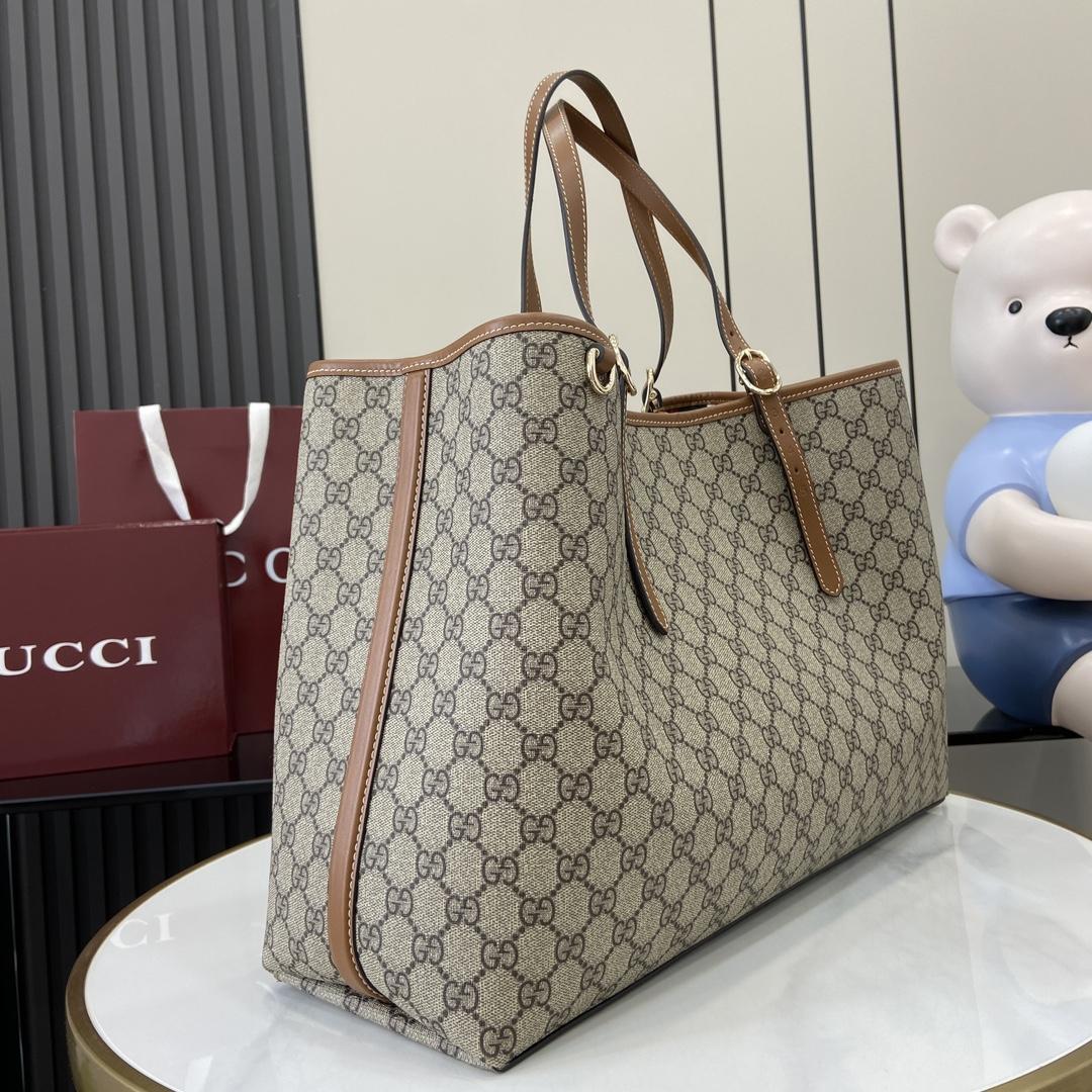Gucci GG Emblem Large Tote Bag - PerfectKickZ