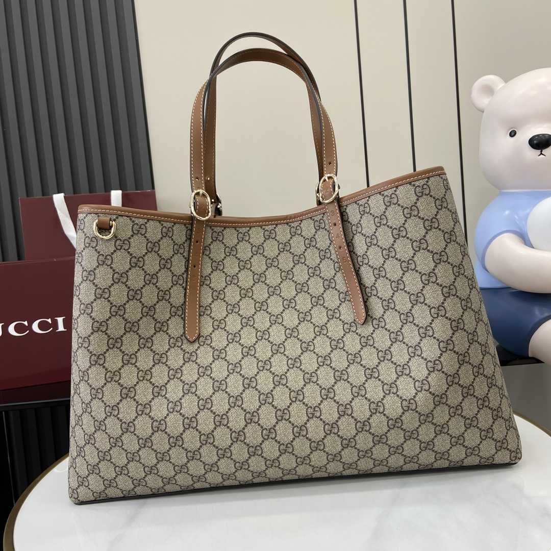Gucci GG Emblem Large Tote Bag - PerfectKickZ